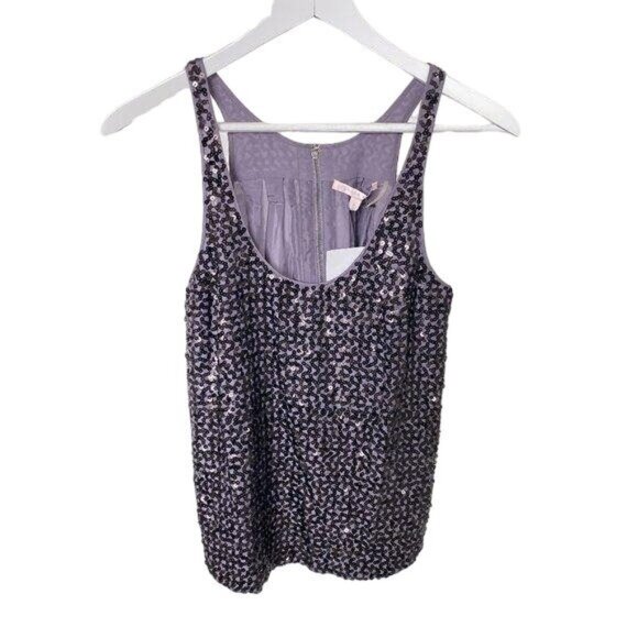 Rebecca Taylor Smokey Lilac Sequin Cami Top
